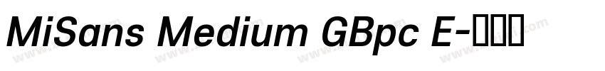 MiSans Medium GBpc E字体转换